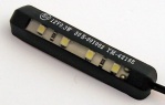 256-045 4-LED-Nummernschildbeleuchtung, biegsam, schwarz, 61 x 13,5 x 6mm, selbstklebende Folie, E-geprüft.
